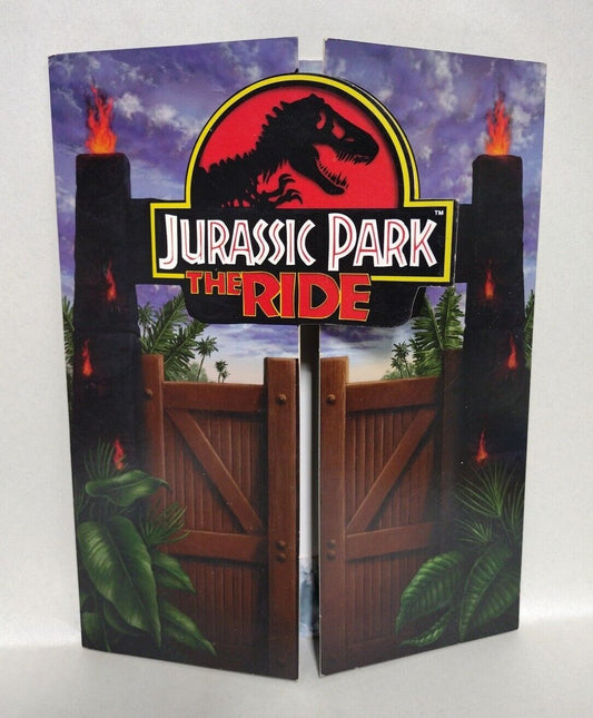 Jurassic Park The Ride 1990s Souvenir Photo Frame W Photo 8 X 10.25 Folded