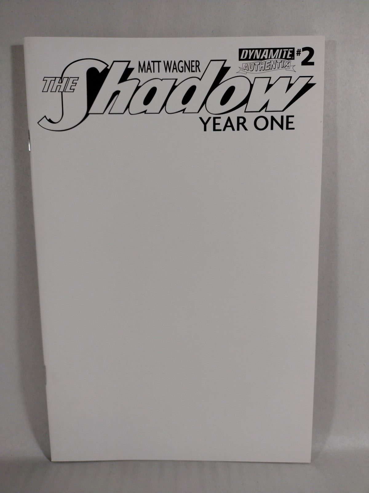 Shadow: Year One 2 (2013) Dynamite Blank Sketch Variant Cover Comic Wagner VF-NM