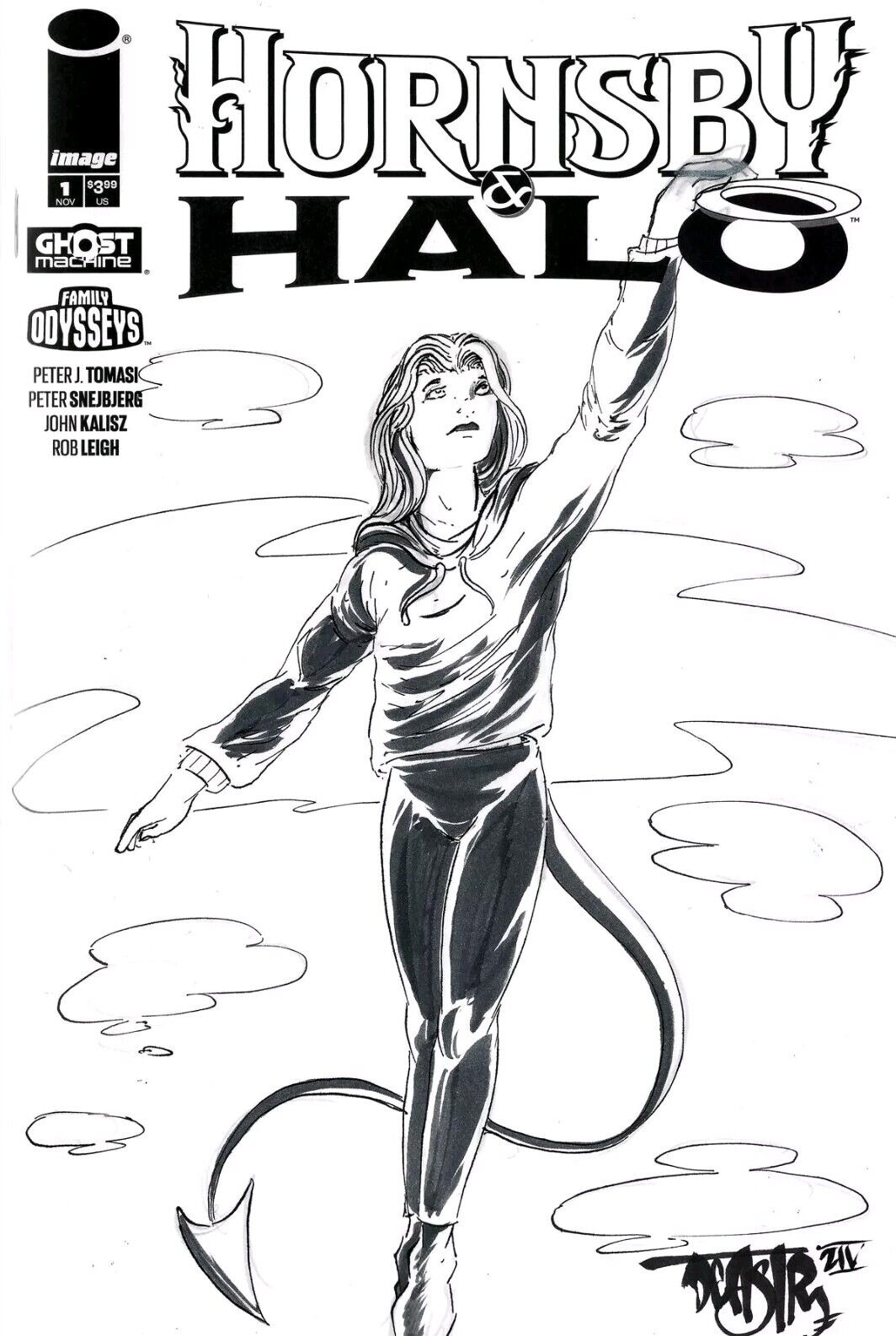 Hornsby & Halo 1 (2024) Ghost Machine Sketch Cover Var W Original Dave Castr Art