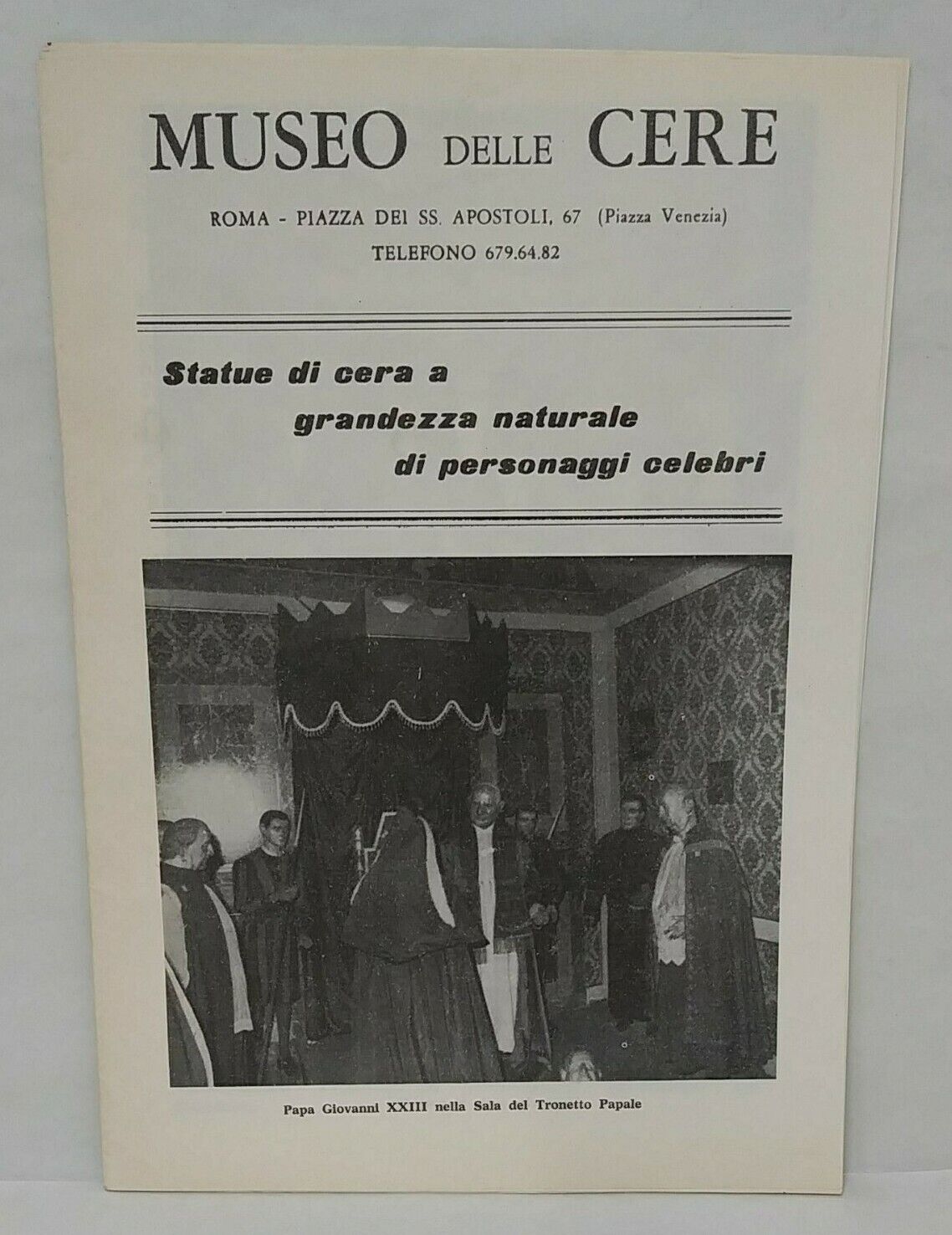 Museo Delle Cere (Italy) Wax Museum Guide Booklet VTG Italian Text w Photos