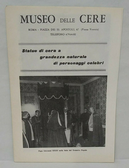 Museo Delle Cere (Italy) Wax Museum Guide Booklet VTG Italian Text w Photos