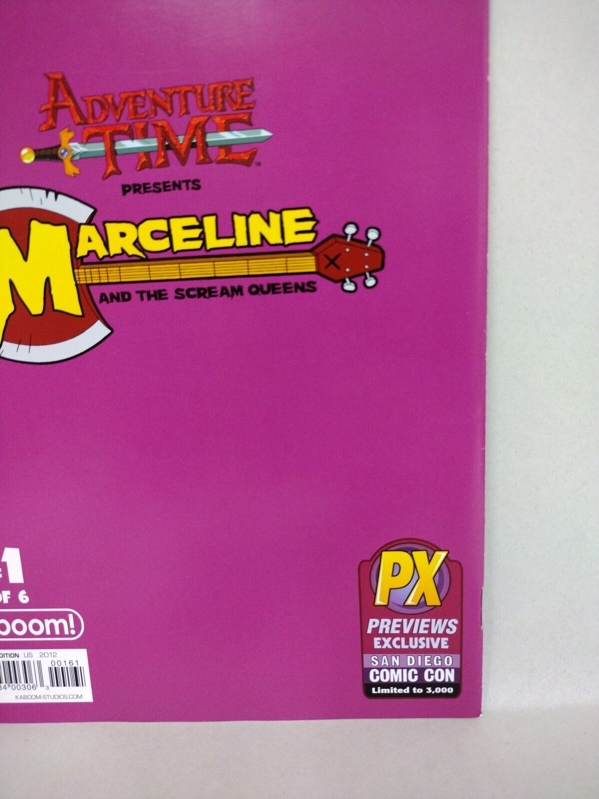 ADVENTURE TIME Marceline And The Scream Queens #1 (2012) Boom Comic SDCC Variant