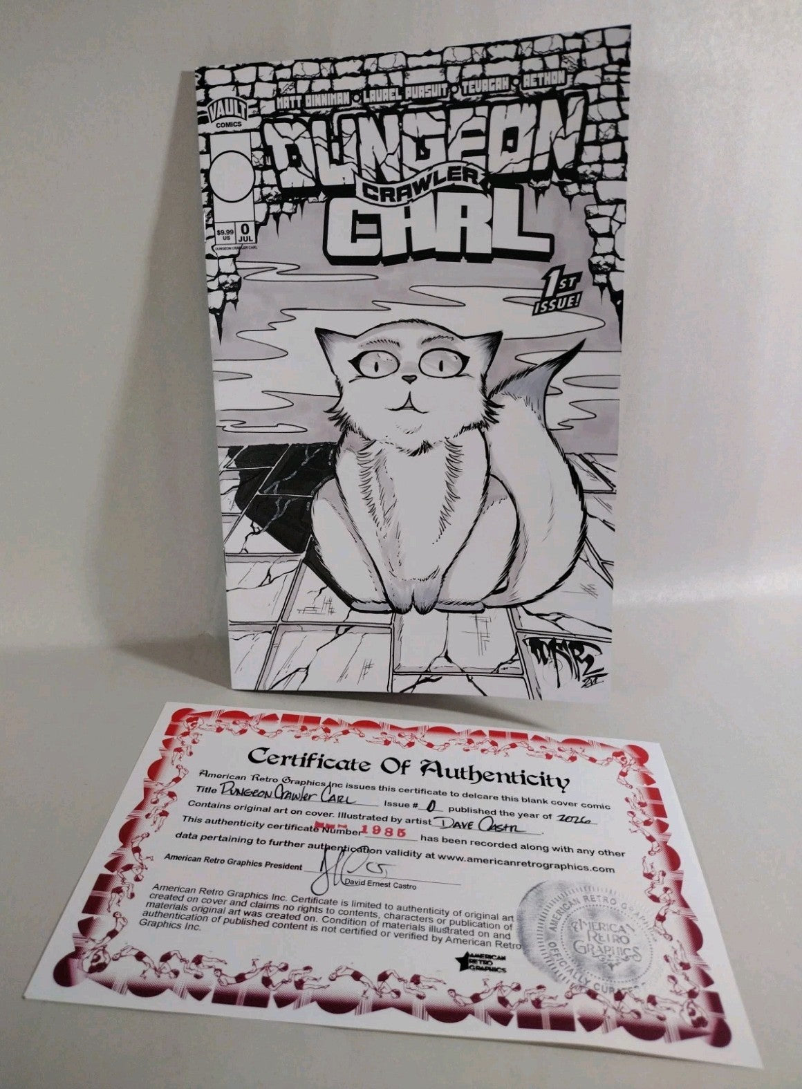 Dungeon Crawler Carl #0 (2026) Vault Comic Sketch Cover W Original DCastr Art