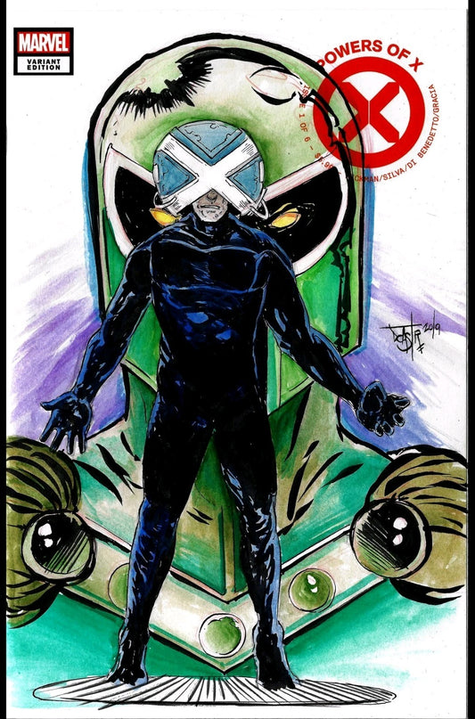 Powers of X #1 (2019) Marvel Sketch Cover Variant Comic w Original Art DCastr 