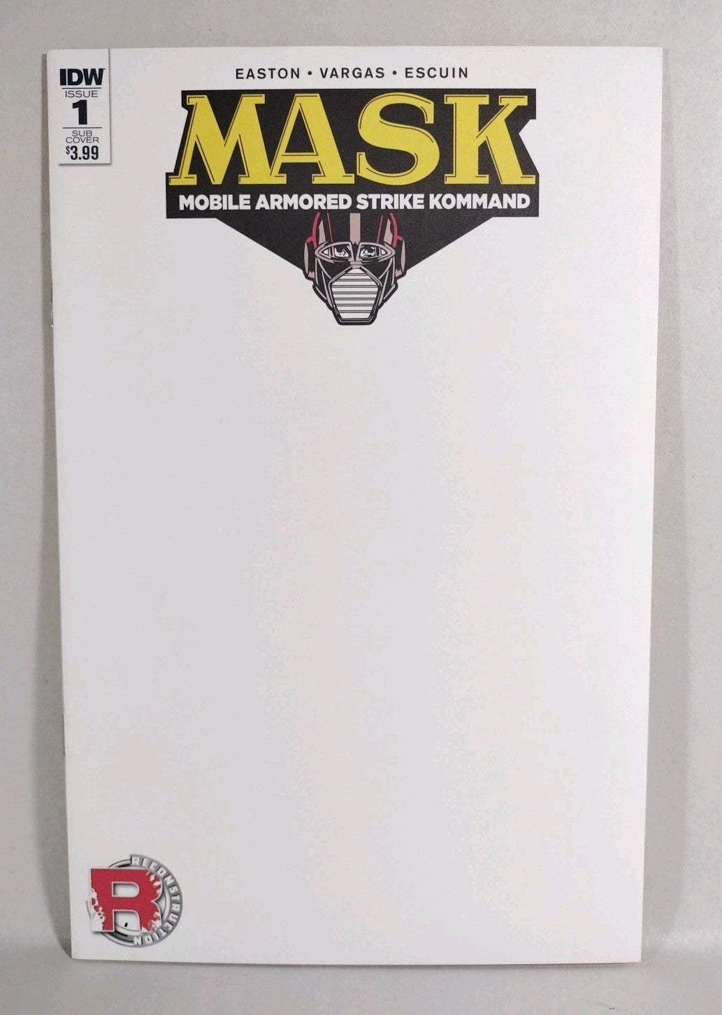 Mask 1 (2016) Mobil Armored Strike Kommand IDW Blank Sketch Var Cvr Comic New NM