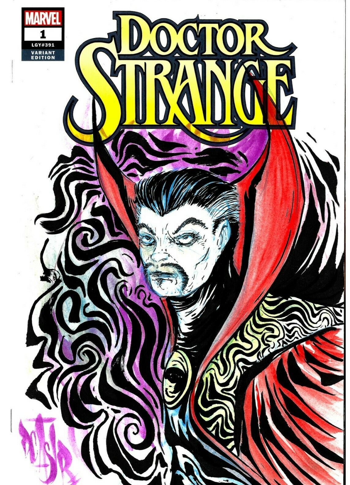 Doctor Strange (2018) #1 Blank Cover Variant Comic W Original DCastr Art COA 220