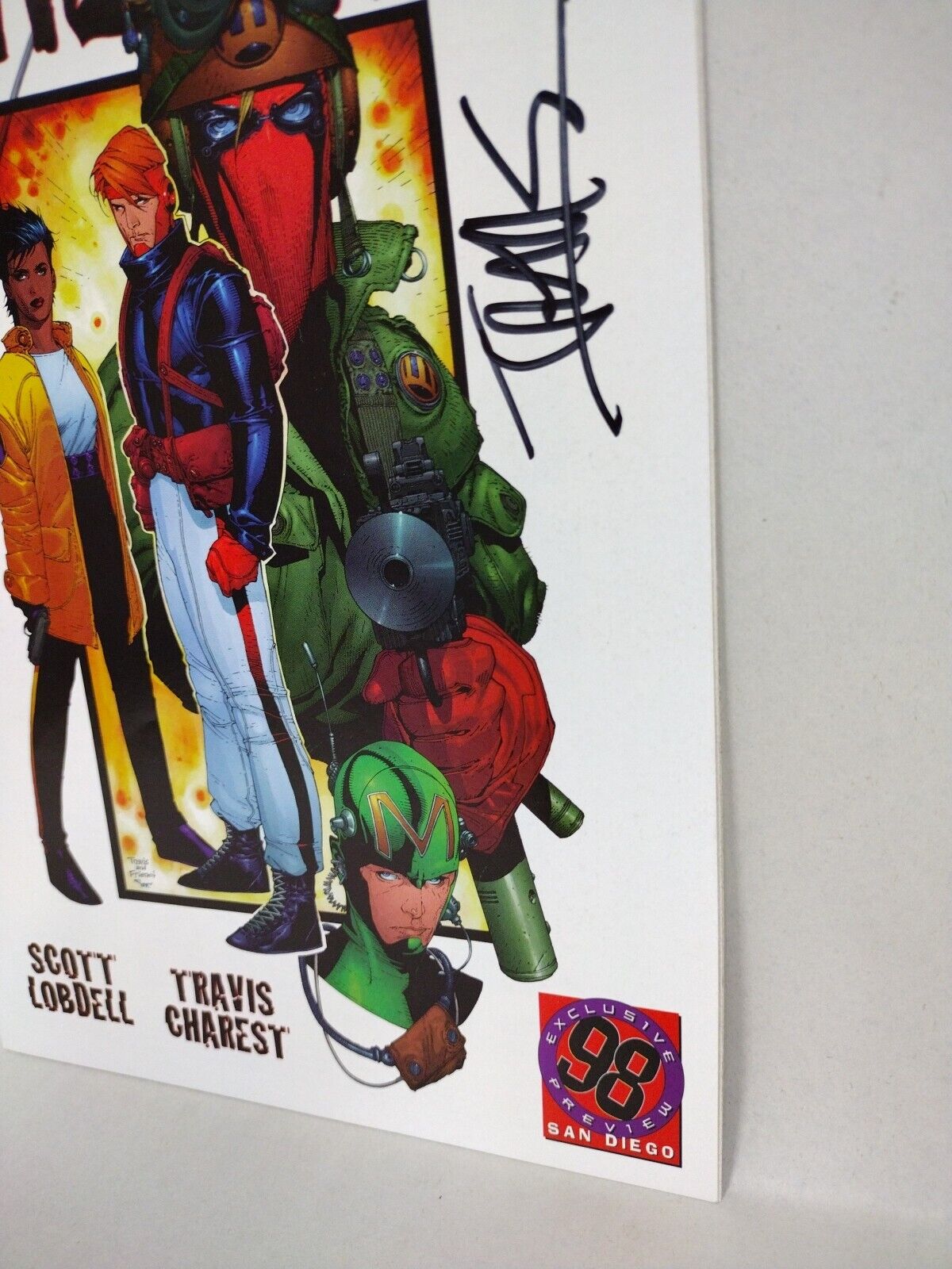 Danger Girl Wildcats SDCC 1998 Preview Signed Scott Lobdell Travis Charest