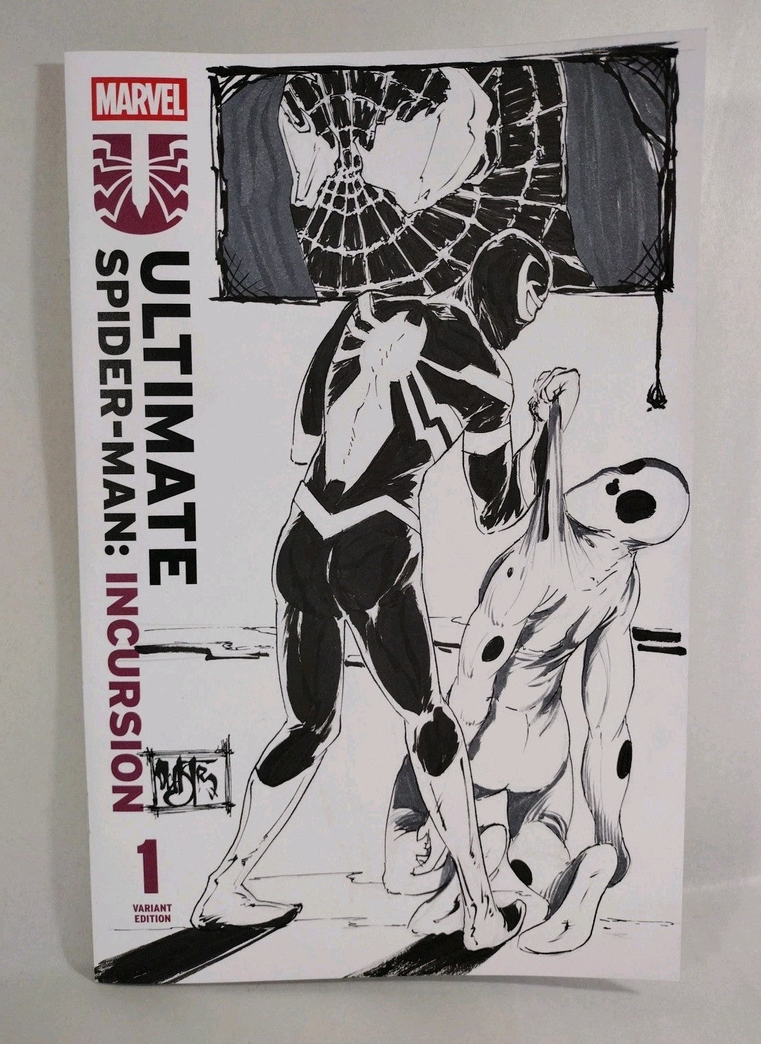 Ultimate Spider-Man: Incursion 1 Marvel Sketch Cover Comic W Original DCastr Art