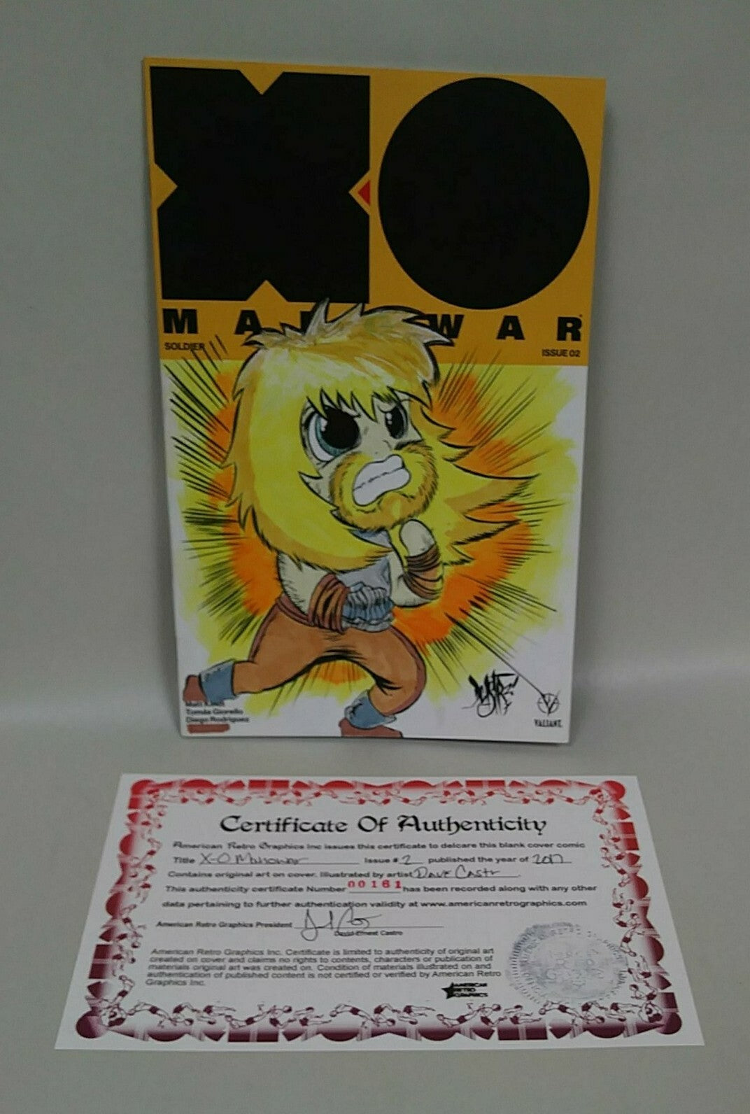 X-O Manwar #2 Valiant 2017 Sketch Cover Variant Comic W Original Dave Castr Art