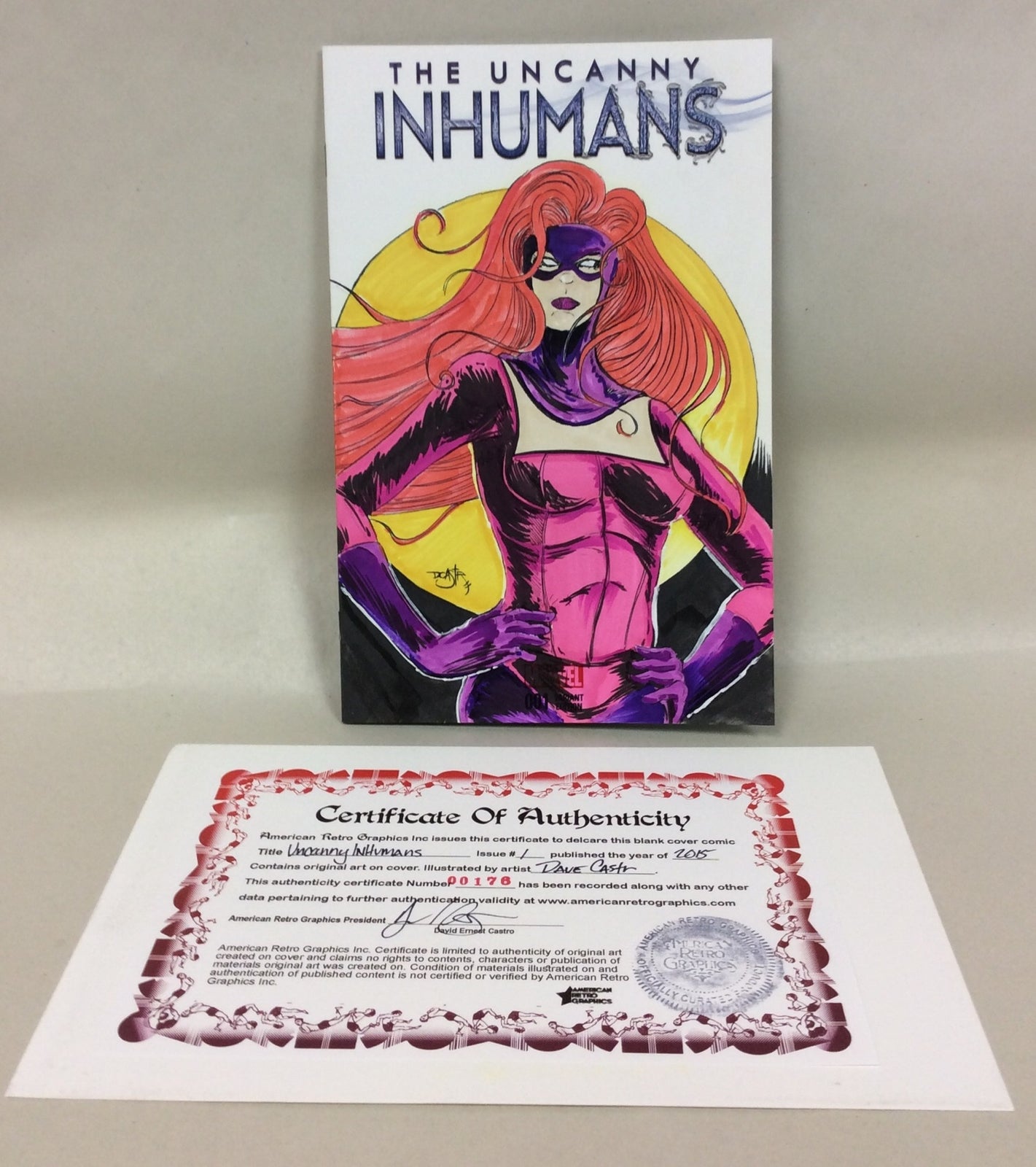 Uncanny Inhumans #1 (2015) Marvel Sketch Cover Var Comic W Original Art DCastr