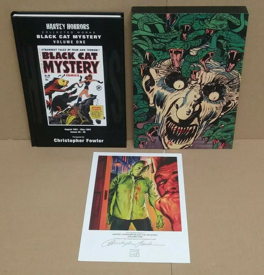 Black Cat Mystery Vol 1 Limited Signed Numbered Slipcase Harvey Horrors HC NEW