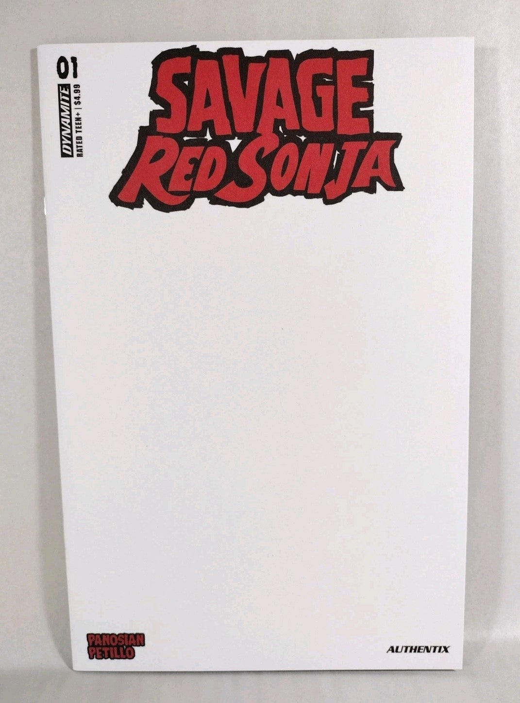Savage Red Sonja #1 Dynamite Blank Sketch Variant Cover Comic New NM