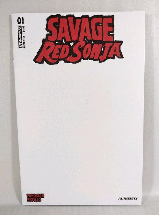 Savage Red Sonja #1 Dynamite Blank Sketch Variant Cover Comic New NM