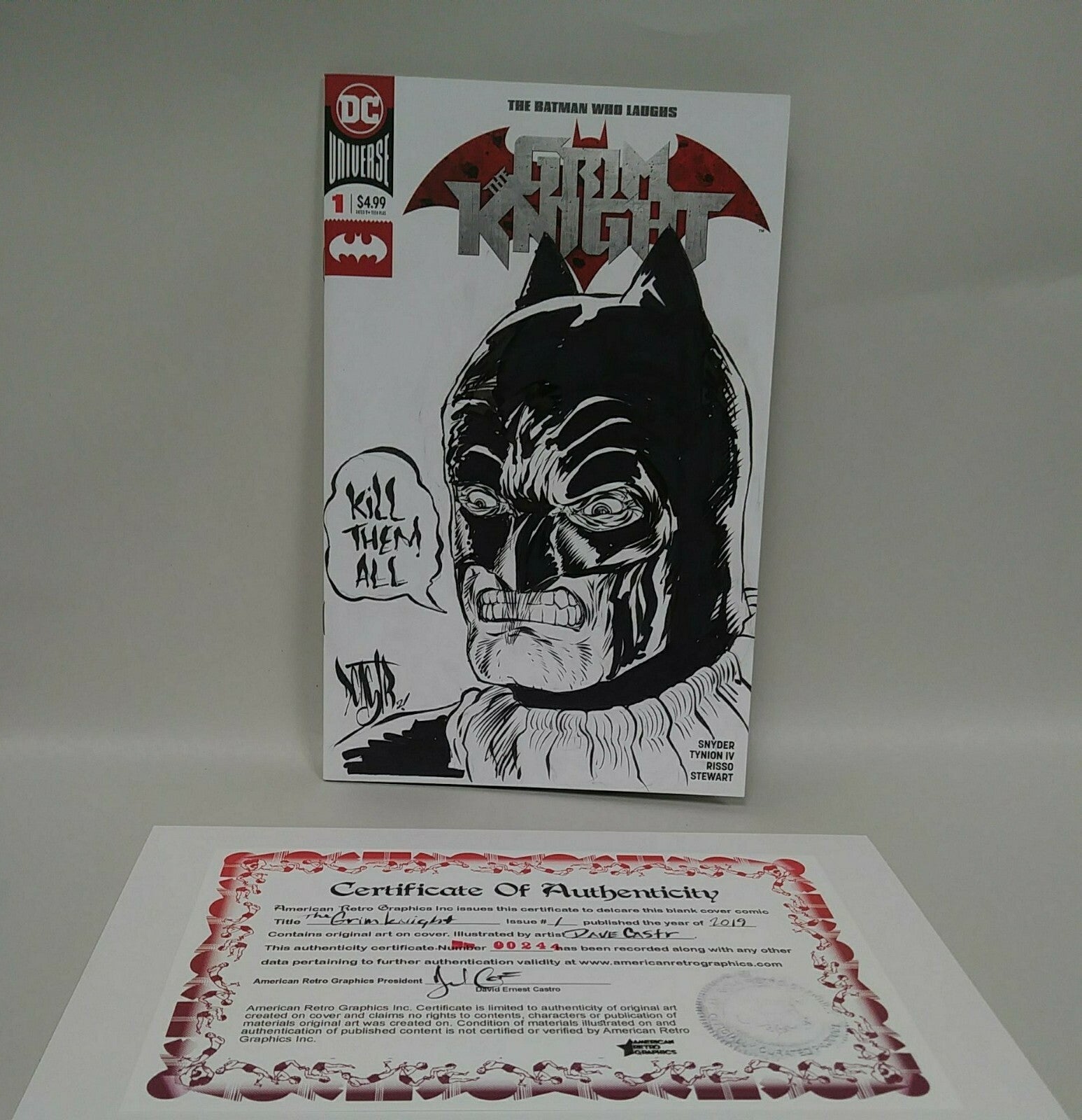 Batman Grim Knight #1 (2019) DC Comic Sketch Cover Variant W Original DCastr Art