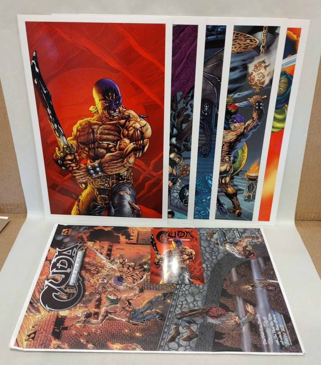 Cuda Age Of Metal & Magick (1999) Tim Vigil Avatar Press 5 Plate Portfolio Set