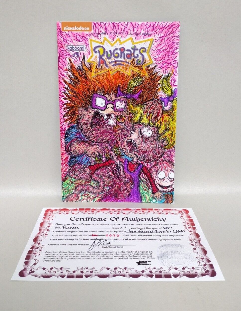 RUGRATS #1 (2017 ) Blank Cover Comic W Original JOSE GABRIEL ANGELES (JGA) Art 