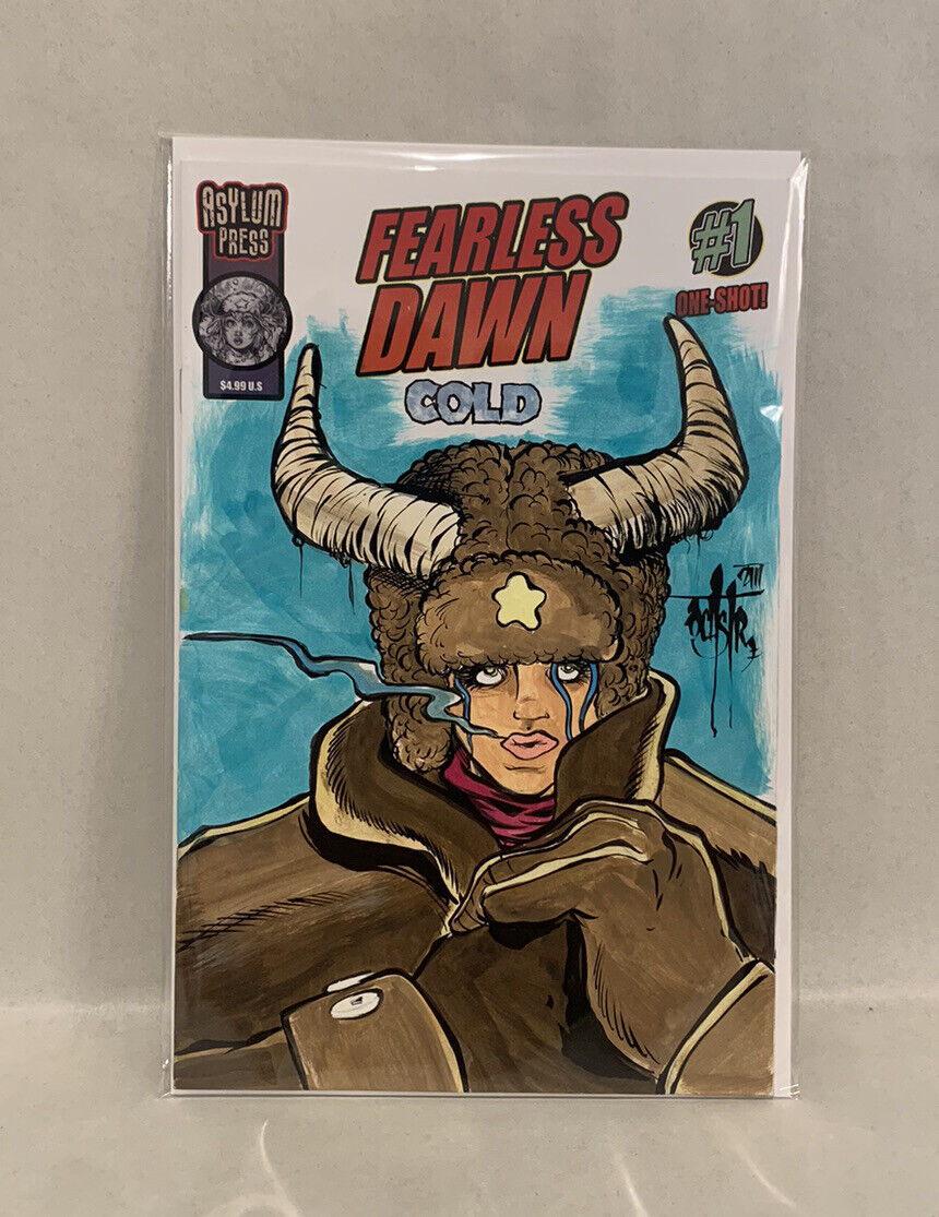 FEARLESS DAWN COLD #1 Blank Sketch Variant Cover Comic W Original Art Dave Castr
