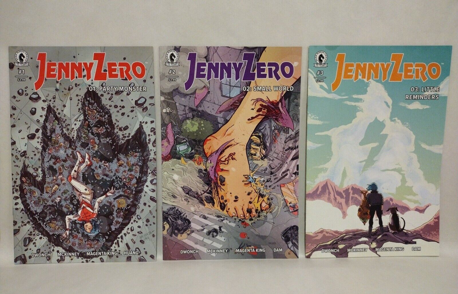 JENNY ZERO (2021) Dark Horse Comic Lot Set #1 2 3 Corrected Edition Dwonch 