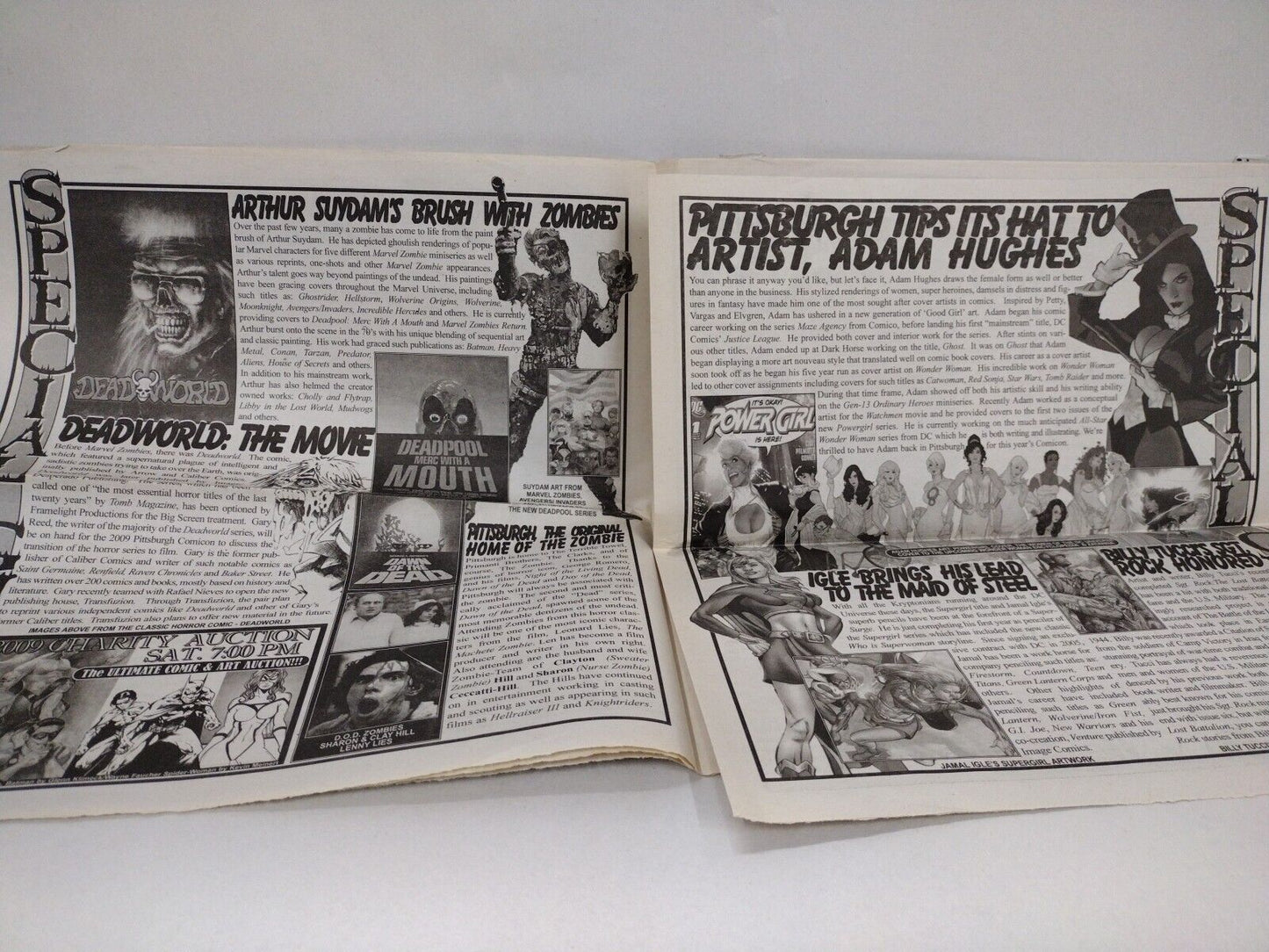 Pittsburgh Comic Con (2009) Newspaper Mailer Signed Tim Vigil