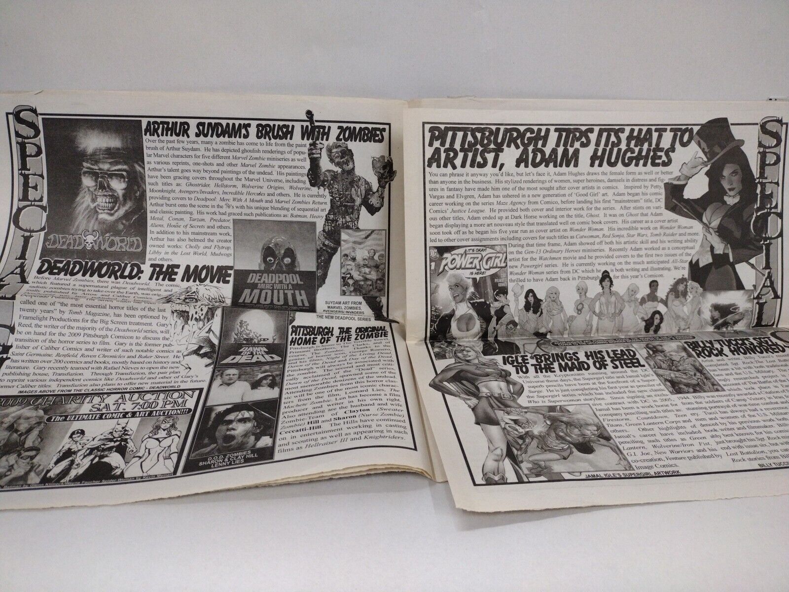 Pittsburgh Comic Con (2009) Newspaper Mailer Signed Tim Vigil