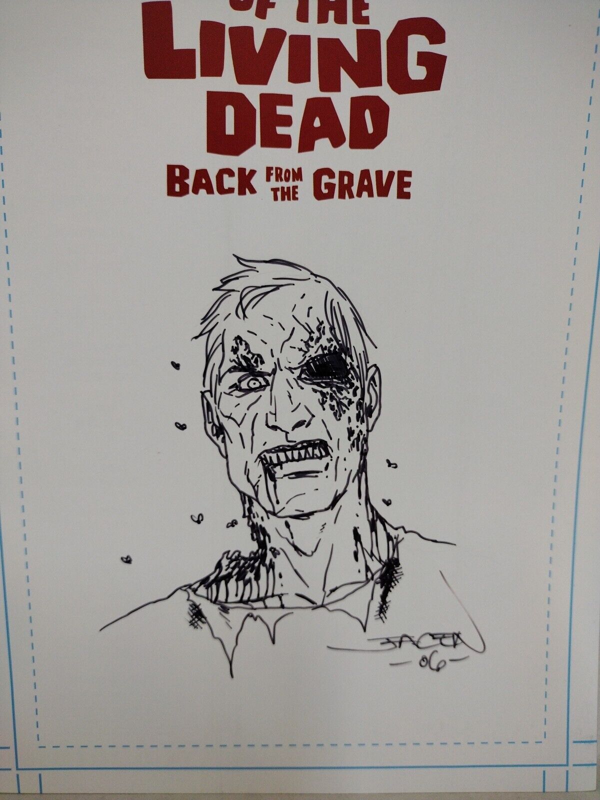 Night O/T Living Dead Back From The Grave 1 Variant W Original Jacen Burrows Art
