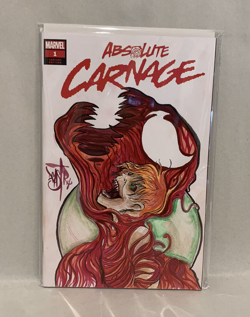 ABSOLUTE CARNAGE #1 Blank Sketch Variant Cover Comic W Original Art