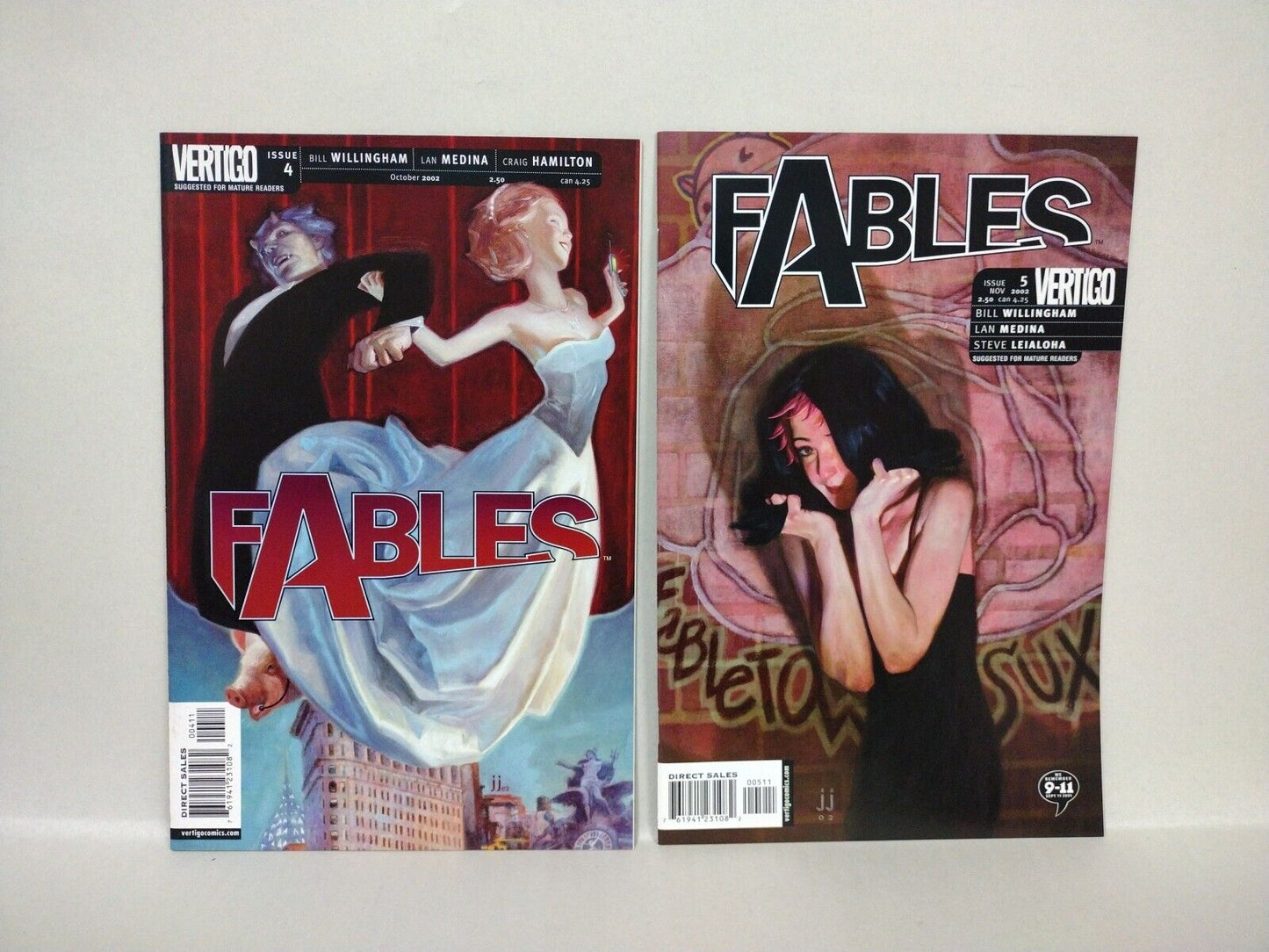 Fables (2002) DC Vertigo Comic Lot Set #2 3 4 5 6 7 8 9 10 11 James Jean Covers