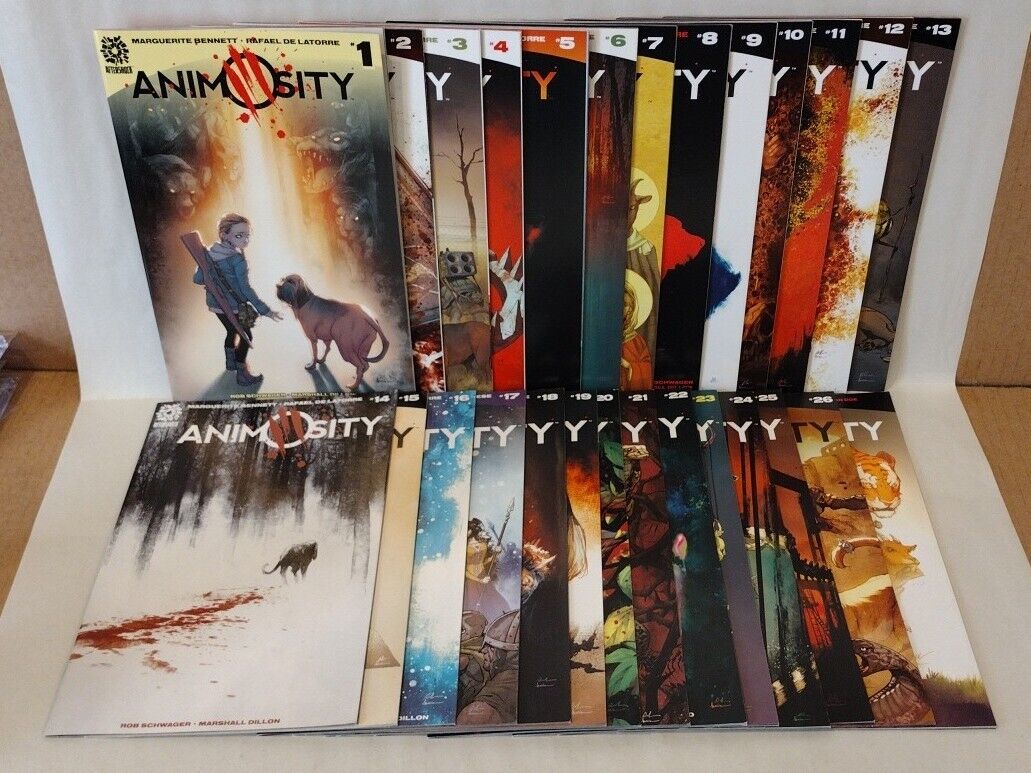 Animosity (2016) Aftershock Comic Book Set 1-26 +World Of 1 Marguerite Bennett 