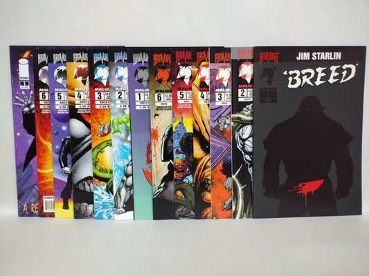 Breed Complete Malibu (Bravura) Jim Starlin Comic Set V1 #1-6 & V2 #1-6 V3 #1