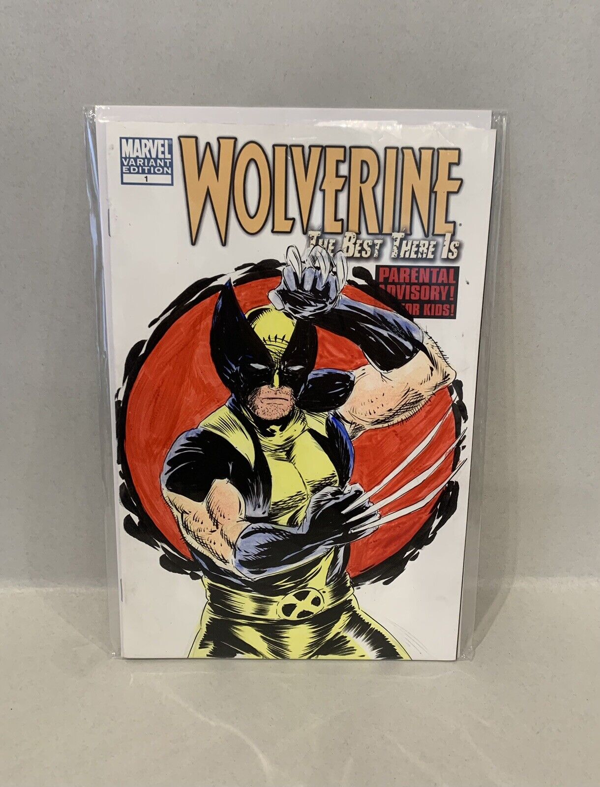 WOLVERINE THE BEST #1 Blank Cover Variant Marvel Comic w Original DAVE CASTR Art