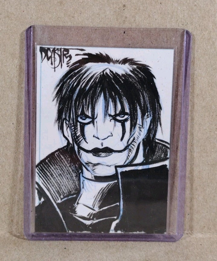 Dave Castr Crusin (2025) OAC Sketch Card W Original Eric Draven Crow Art ACEO