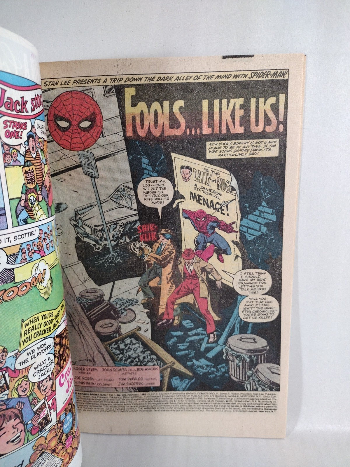 Amazing Spider-Man 225 (1981) Marvel Comic Foolkiller Appearance And Story VF-NM