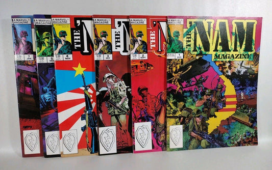The NAM Magazine (1988) Marvel Comic Lot Set #1 2 3 4 5 7 Michael Golden FN