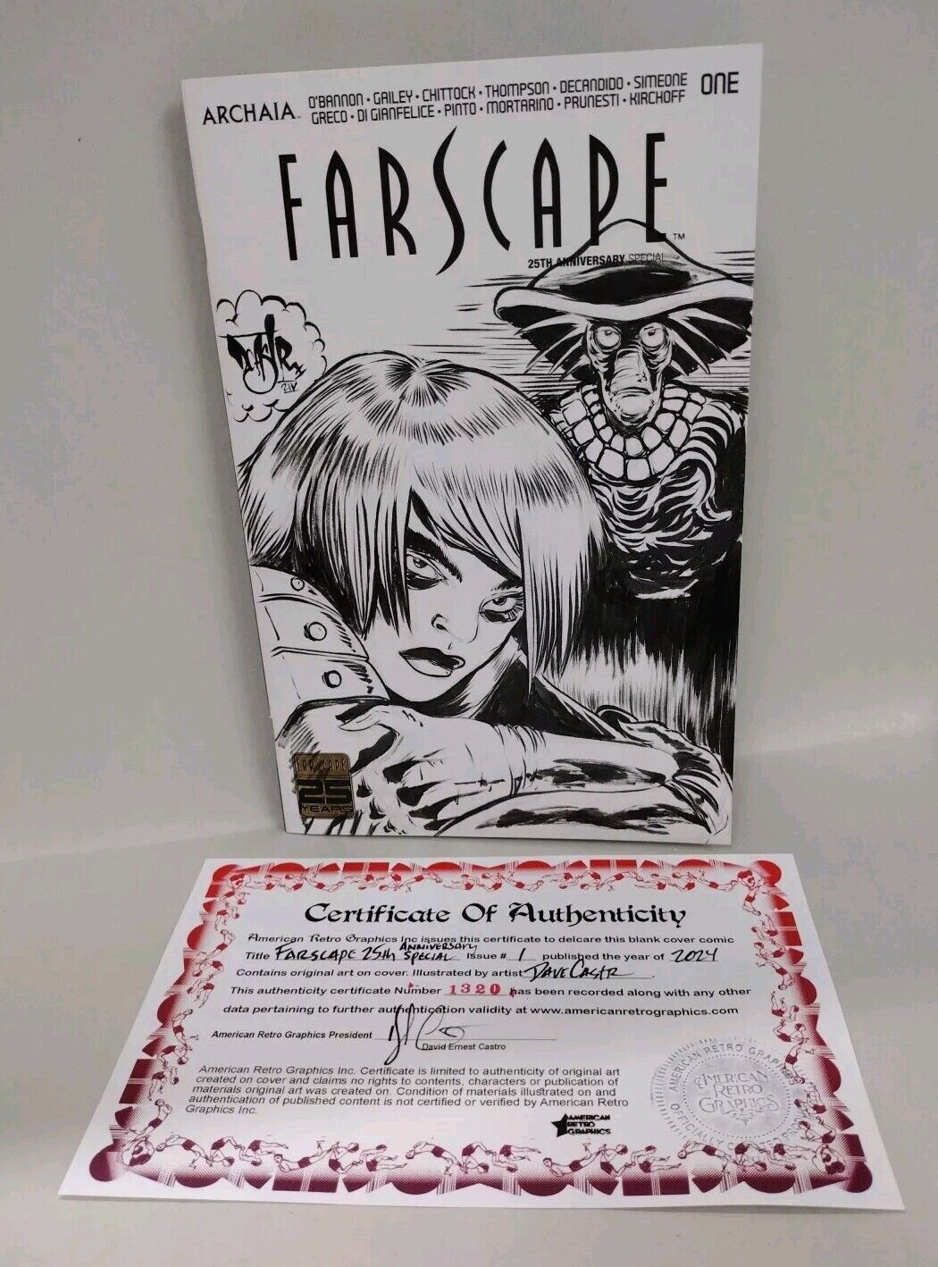 Farscape 25th Anniversary Special 1 2024 Boom Comic Sketch Cover W Original Art