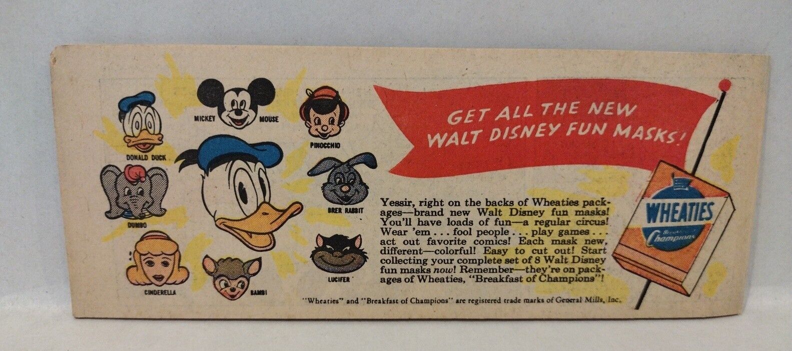 Donald Duck Trail Blazer #B-6 (1950) Disney General Mills Mini Comic