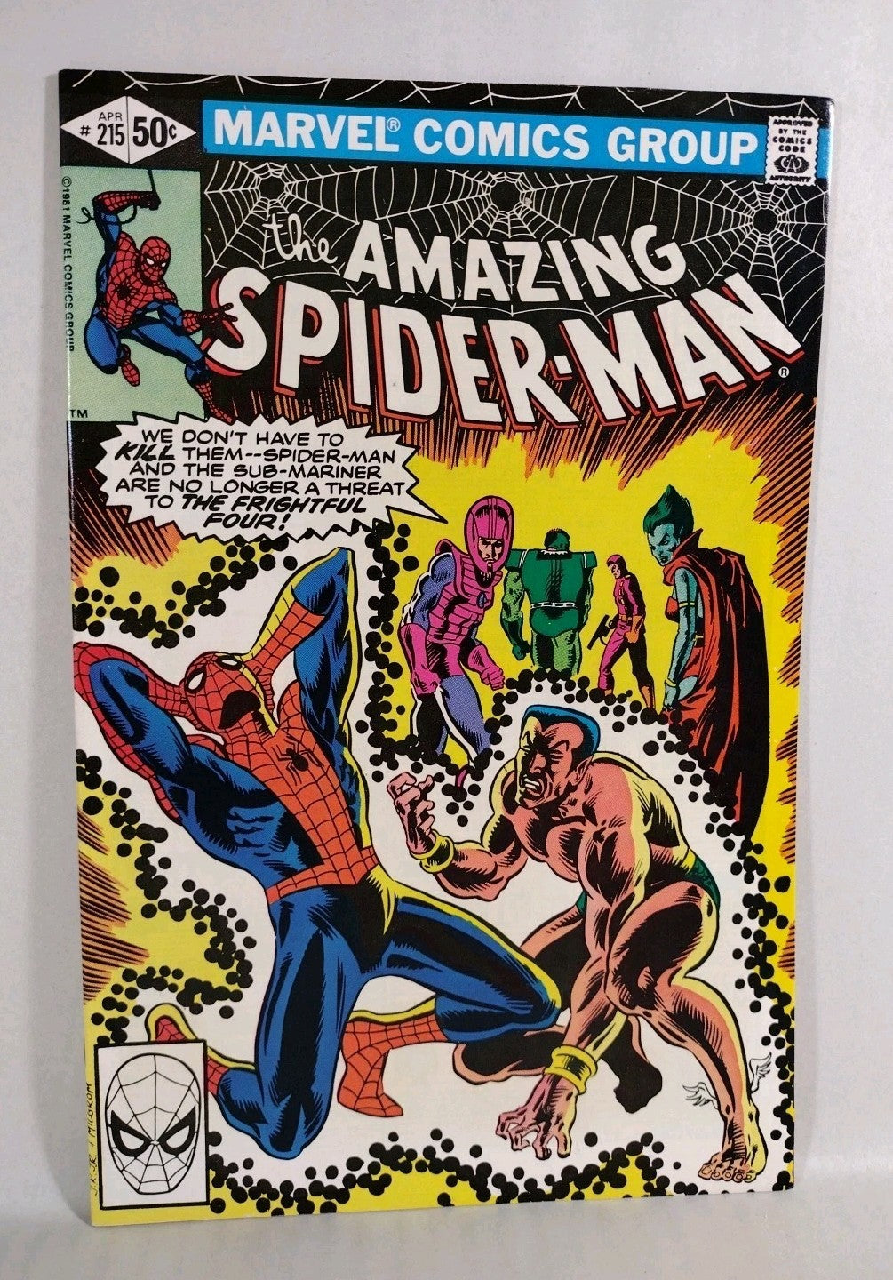 Amazing Spider-Man #215 (1981) Marvel Comic Frightful Four Appearance VF-NM