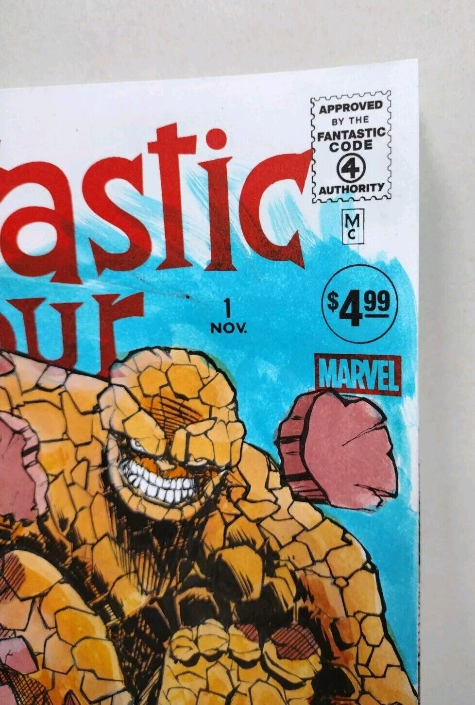 Fantastic Four 1 Marvel Comic 2025 Facsimile Sketch Cover W Original DCastr Art