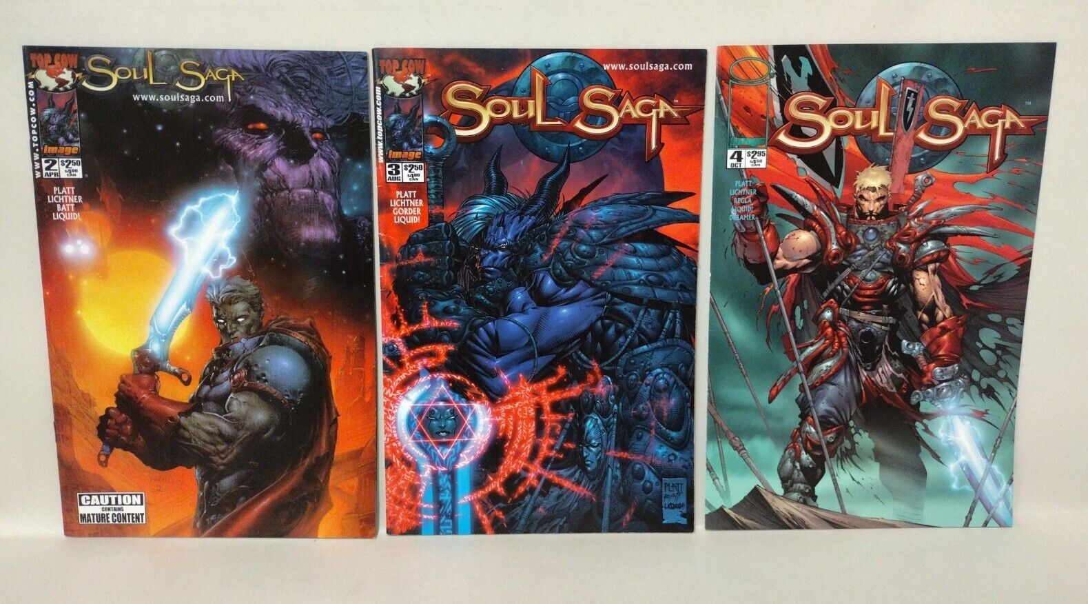 Soul Saga (2000) Stephen Platt Image Comic Set #2 David Finch Variant 3 4 Splatt