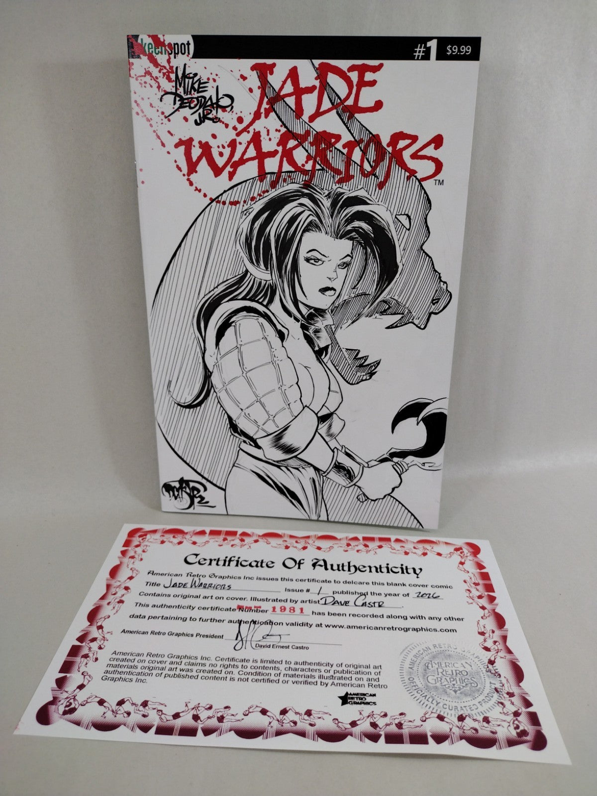 Jade Warriors #1 (2026) Keenspot Comic Sketch Cover W Original Dave Castr Art