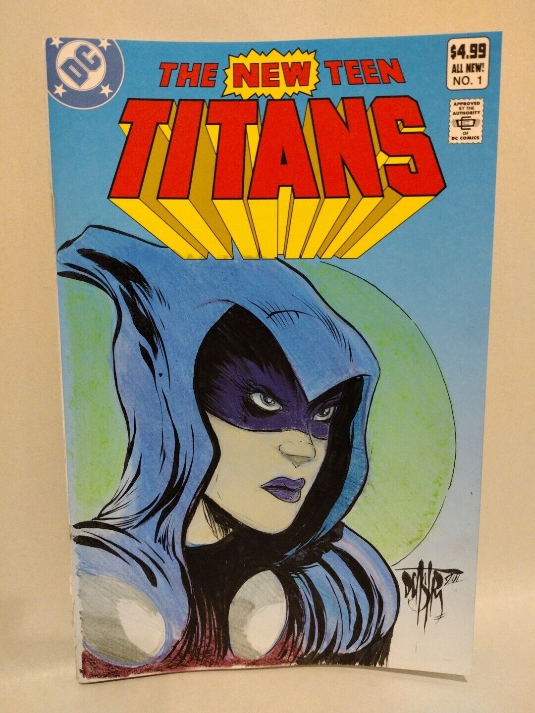 NEW TEEN TITANS #1 (2023) DC Comic Facsimile Ed Sketch Variant W Original Art