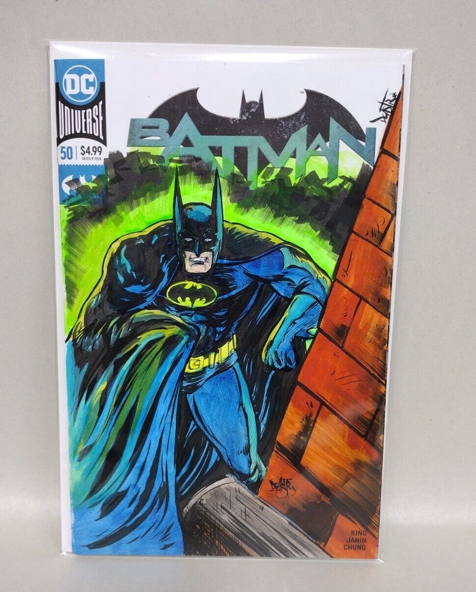 BATMAN #50 Blank Cover Variant Original DCastr Art COA