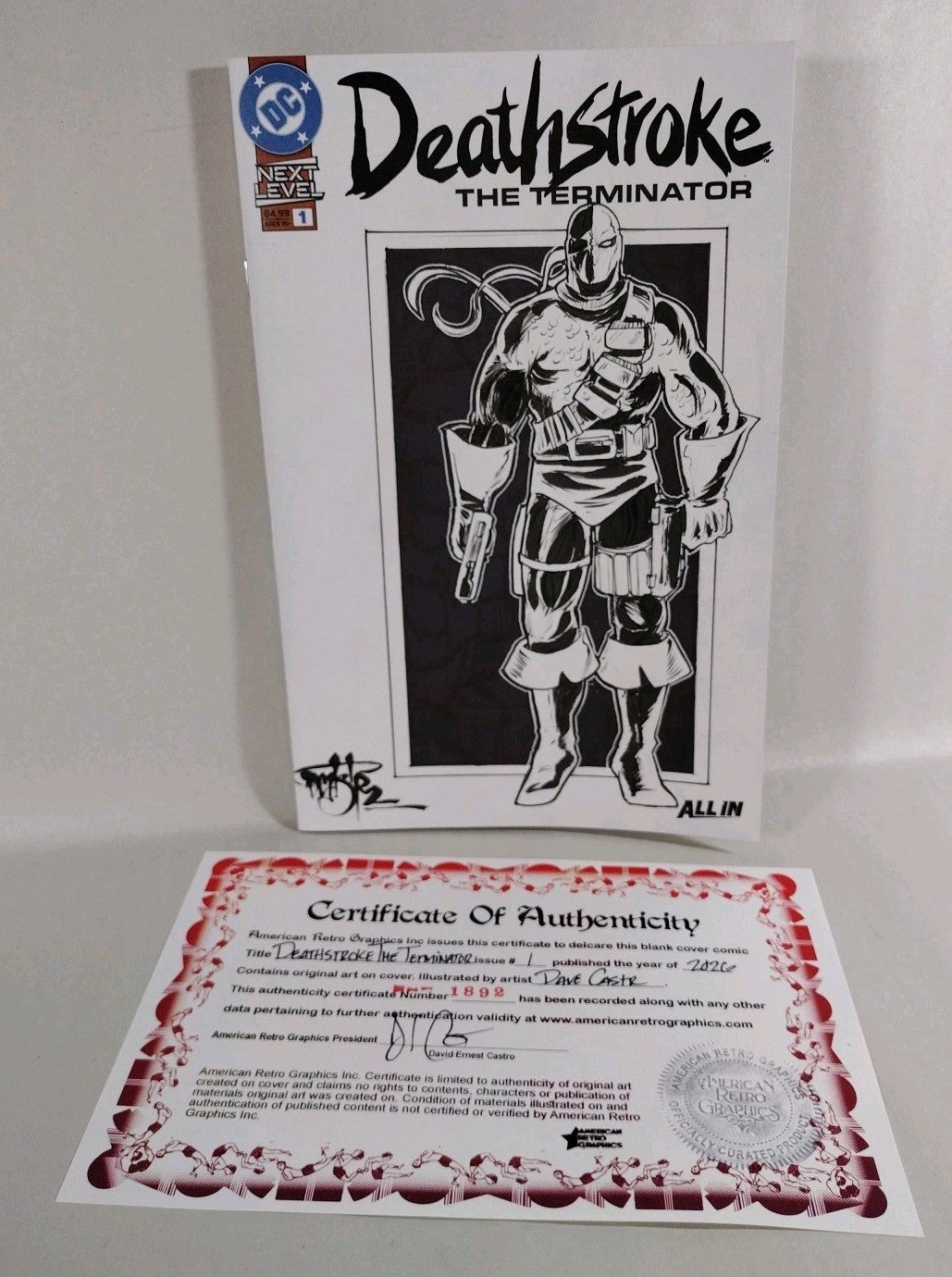 Deathstroke Terminator #1 (2026) DC Sketch Var Cover Comic W Original DCastr Art