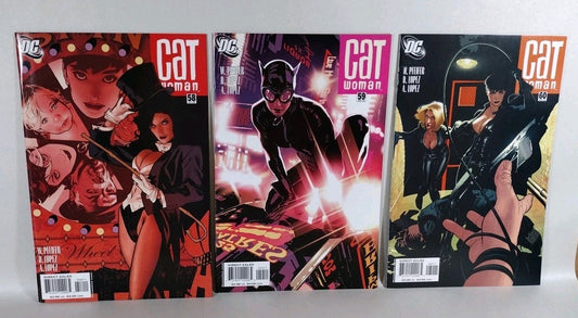 Catwoman (2006) DC Comic Lot #58 59 60 Adam Hughes Covers Zatanna Art VF-NM