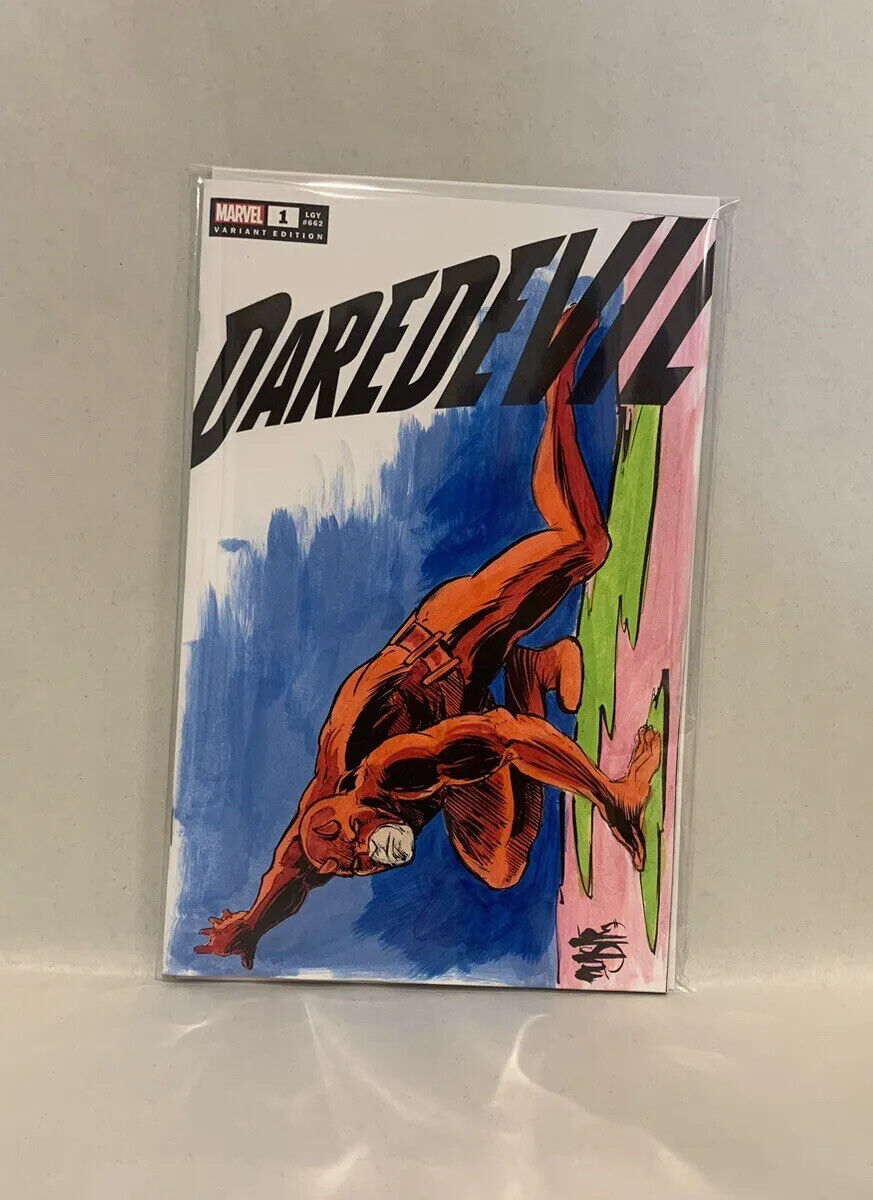 Daredevil #1 Blank Sketch Variant Cover Comic 2023 W Original Art Dave Castr