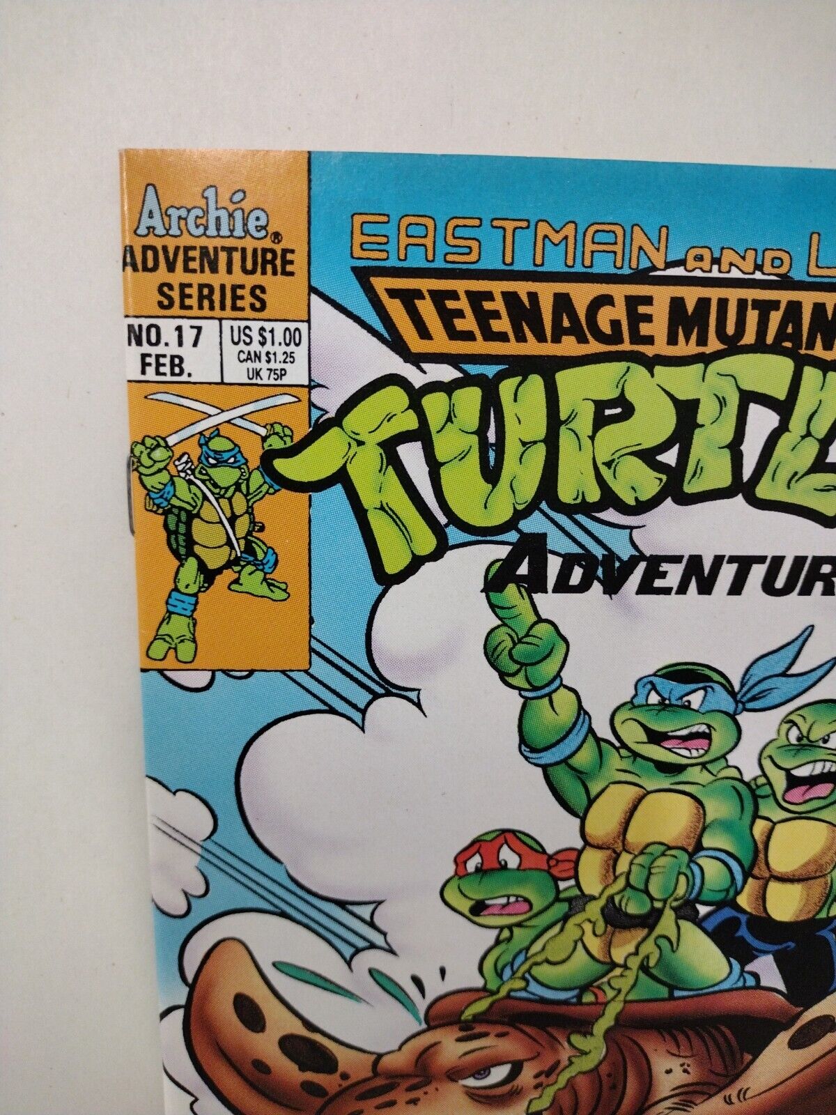 Teenage Mutant Ninja Turtles Adventures #17 (1990) Archie Comic 1st Scul & Bean