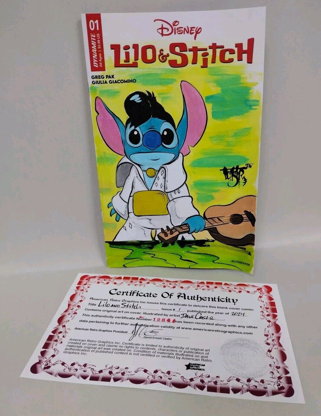 Lilo & Stitch #1 (2024) Disney Dynamite Sketch Variant Cover W Original Art 