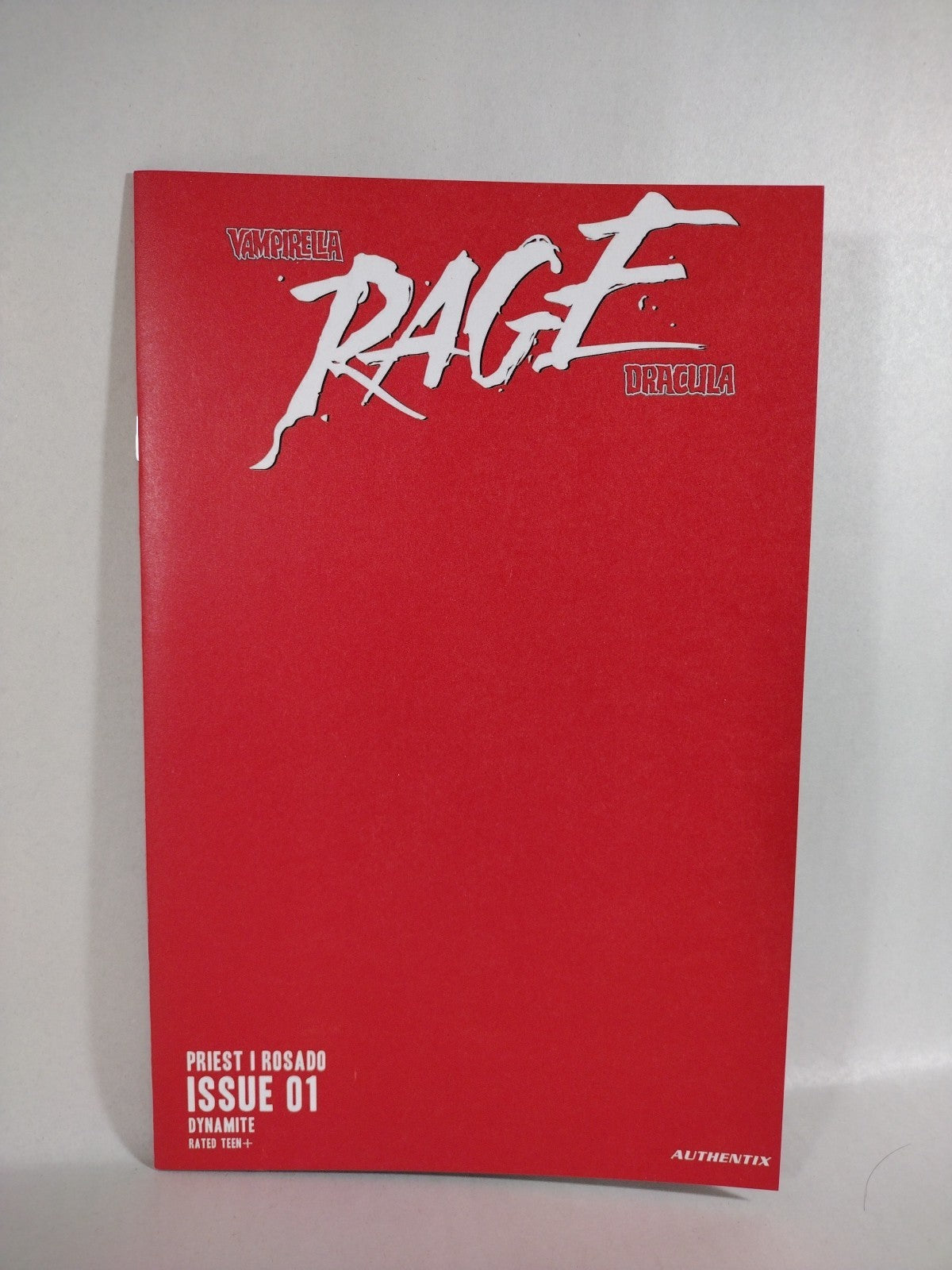Vampirella Dracula Rage #1 (2023) Dynamite Comic Red Blank Variant Cover NM
