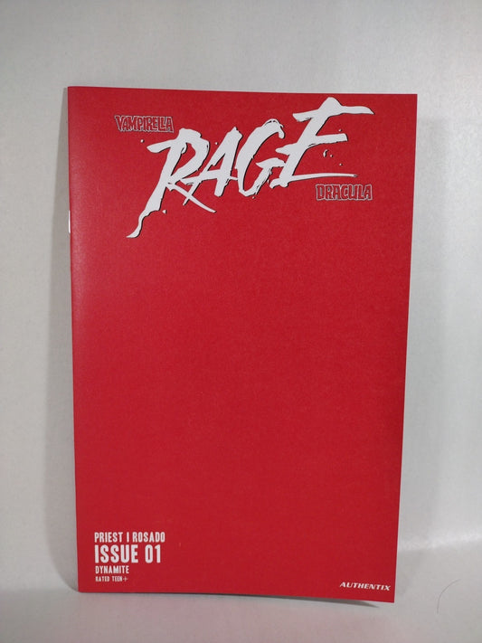 Vampirella Dracula Rage #1 (2023) Dynamite Comic Red Blank Variant Cover NM