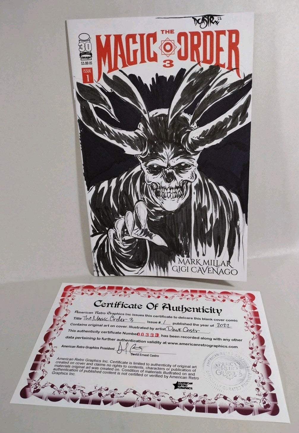 Magic Order 3 #1 (2022) Sketch Cover Variant Image Comic w Original Art DCastr 