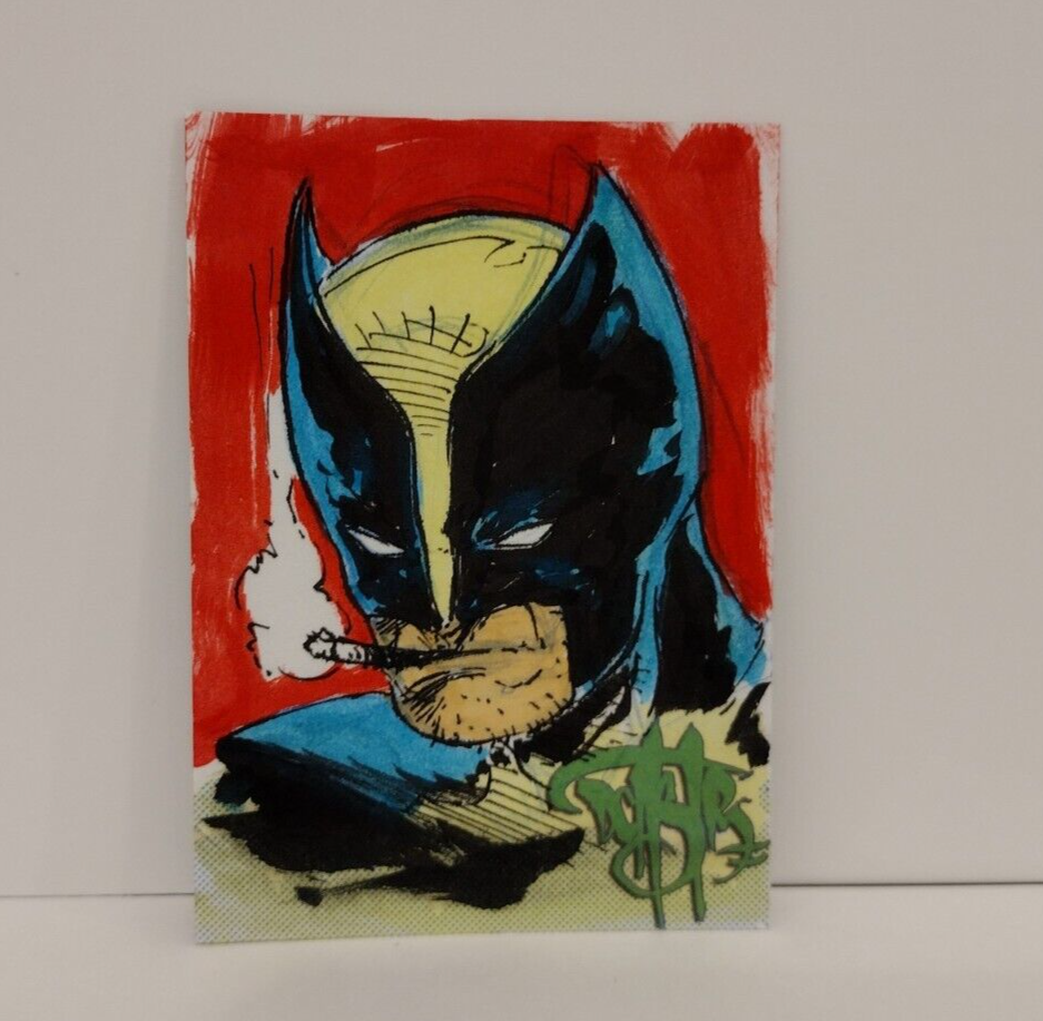 DCastr Iron Claw Series Personal Sketch Card Original 1/1 Wolverin Art W Holder